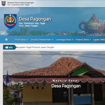 screenshot of web desa pagongan