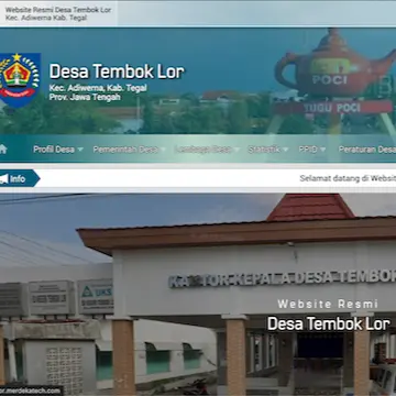 screenshoot of web desa tembok lor