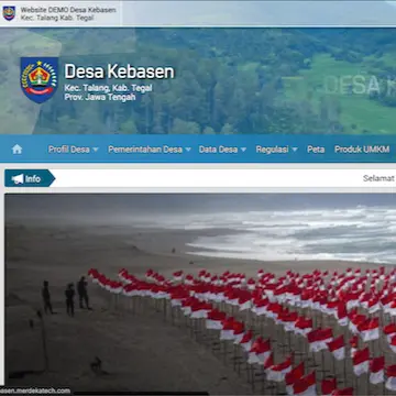 screenshot of web desa kebasen